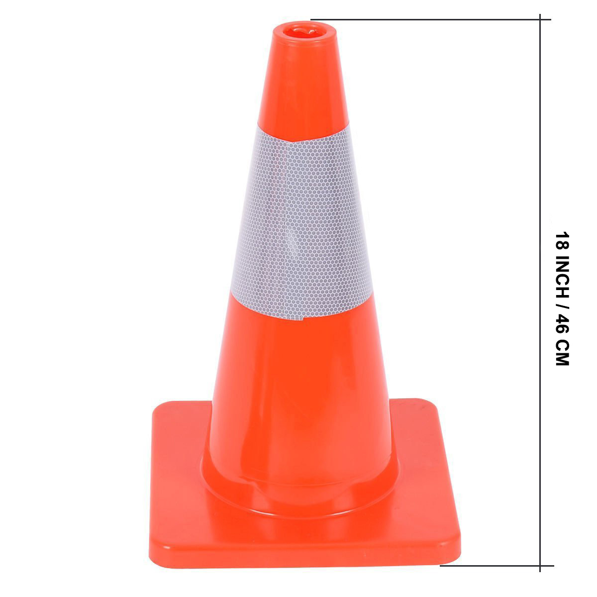 18" PVC Safety Road Parking Barrier Traffic Cone