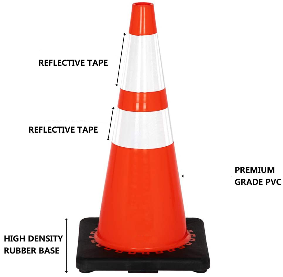27.5" PVC Safety Road Parking Barrier Traffic Cone