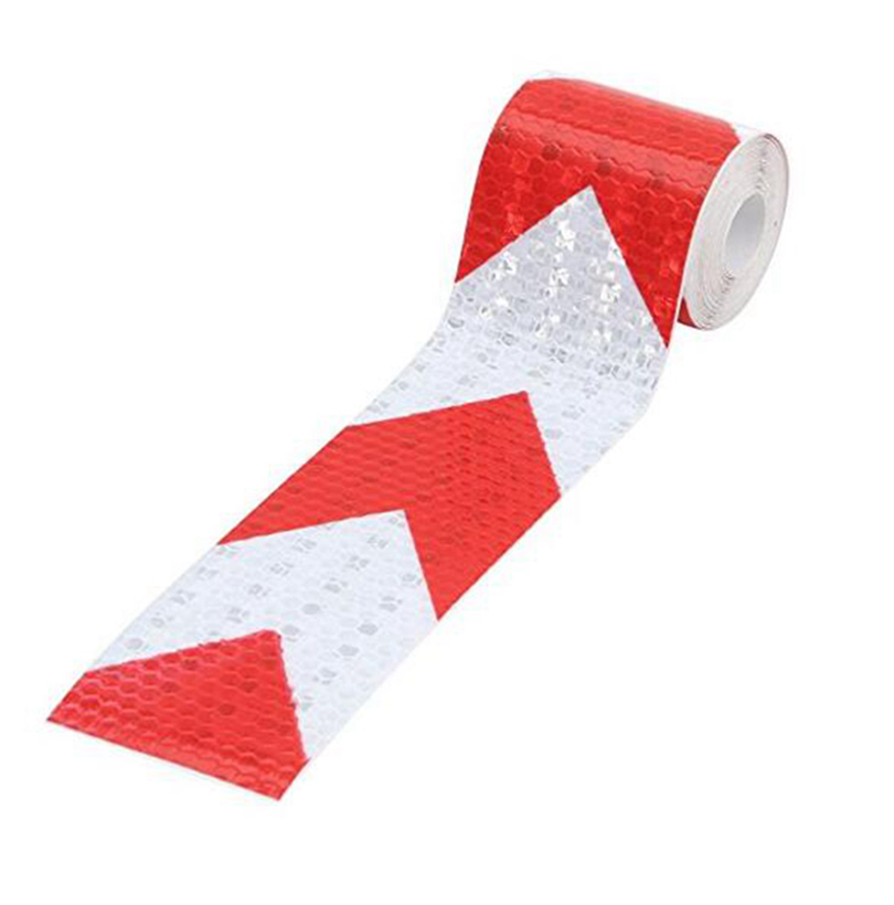 PVC honeycomb arrow reflective tape red+white