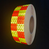 Red+Yellow PVC Honeycombe Checkerboard Retro Reflective Tape