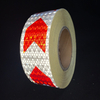 5cm*25m PVC Honeycomb Arrow Reflective Tape Red+White