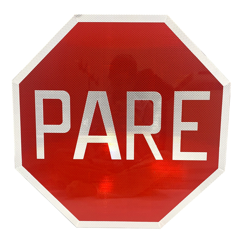 "PARE" Reflective Aluminium Traffic Sign Plate 8-sided Shape