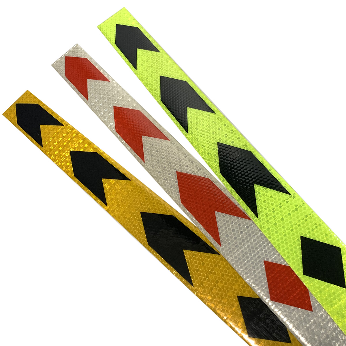 5*90cm PVC Honeycomb Arrow Safety Warning Reflective Stickers for Trucks