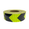 5cm*45m Black+Fluor Yellow PVC Honeycomb Arrow Reflective Tape 