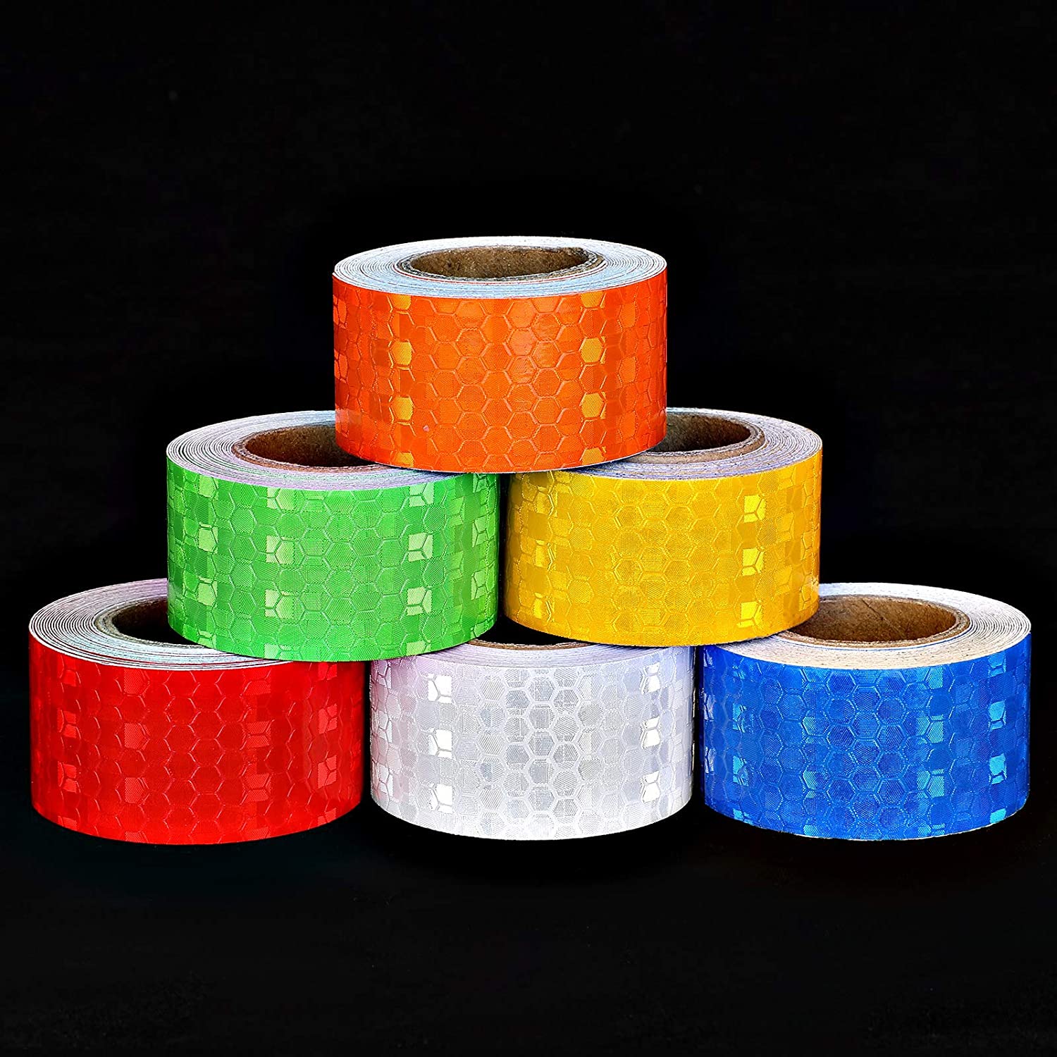 Colorful Glittering Retro-Reflective Tapes Warning Night Safety Stickers