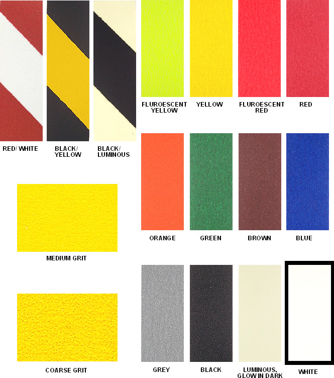 available colors for anti-slip tape