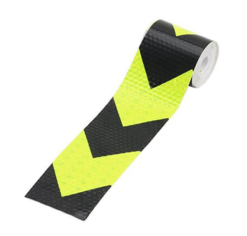 PVC honeycomb arrow reflective tape black+yellow