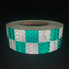 White+Green PVC Honeycombe Checkerboard Retro-Reflective Tape