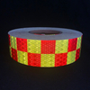 Red+Yellow PVC Honeycombe Checkerboard Retro Reflective Tape