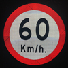 60cm "60KM/H" Reflective Aluminium Traffic Sign Plate