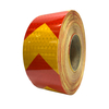 10cm*45m PVC Honeycomb Arrow Reflective Tape Red+Golden