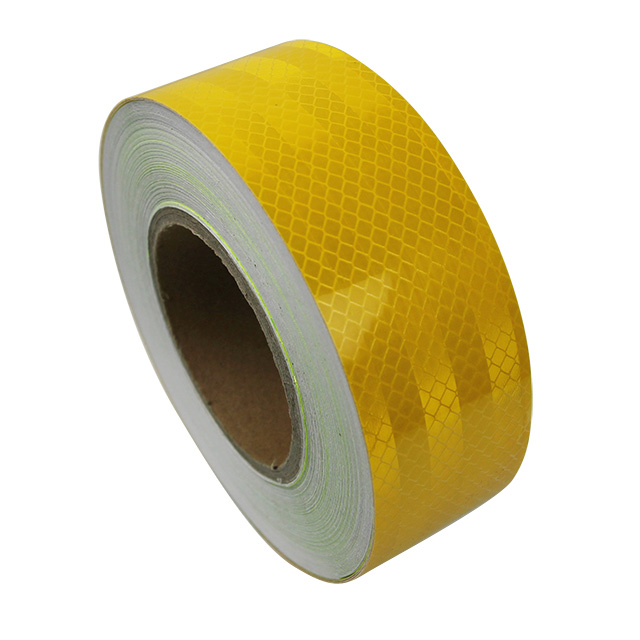 PET micro-prismatic reflective tape golden