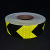 5cm*45m Black+Fluor Yellow PVC Honeycomb Arrow Reflective Tape 