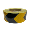 5cm*45m Black+Golden PVC Honeycomb Arrow Reflective Tape 