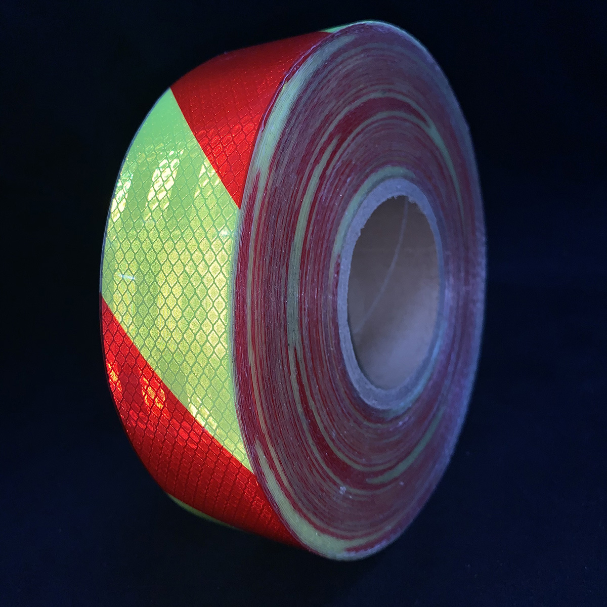 Yellow+Red Micro-Prismatic Twill Reflective Tape