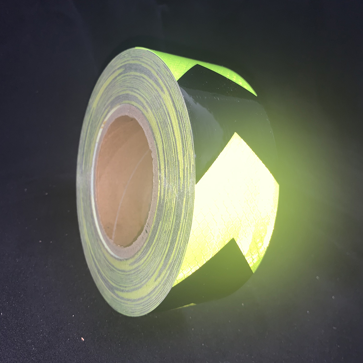 Fluo Green and Black 2'' x 82ft Micro Prismatic Arrow Reflective Sheeting