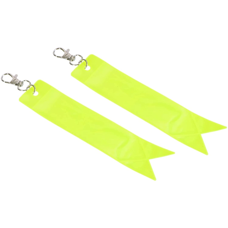High-Vis Safety Reflector Gear Tag Pendant Backpack PVC Reflective KeyChain 