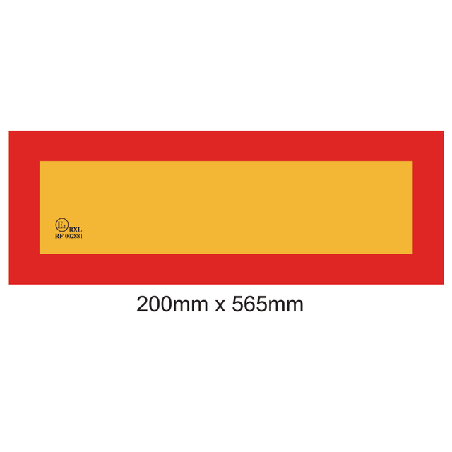 20x56.5cm Reflective Vehicles Rear Plate for Safety Sign