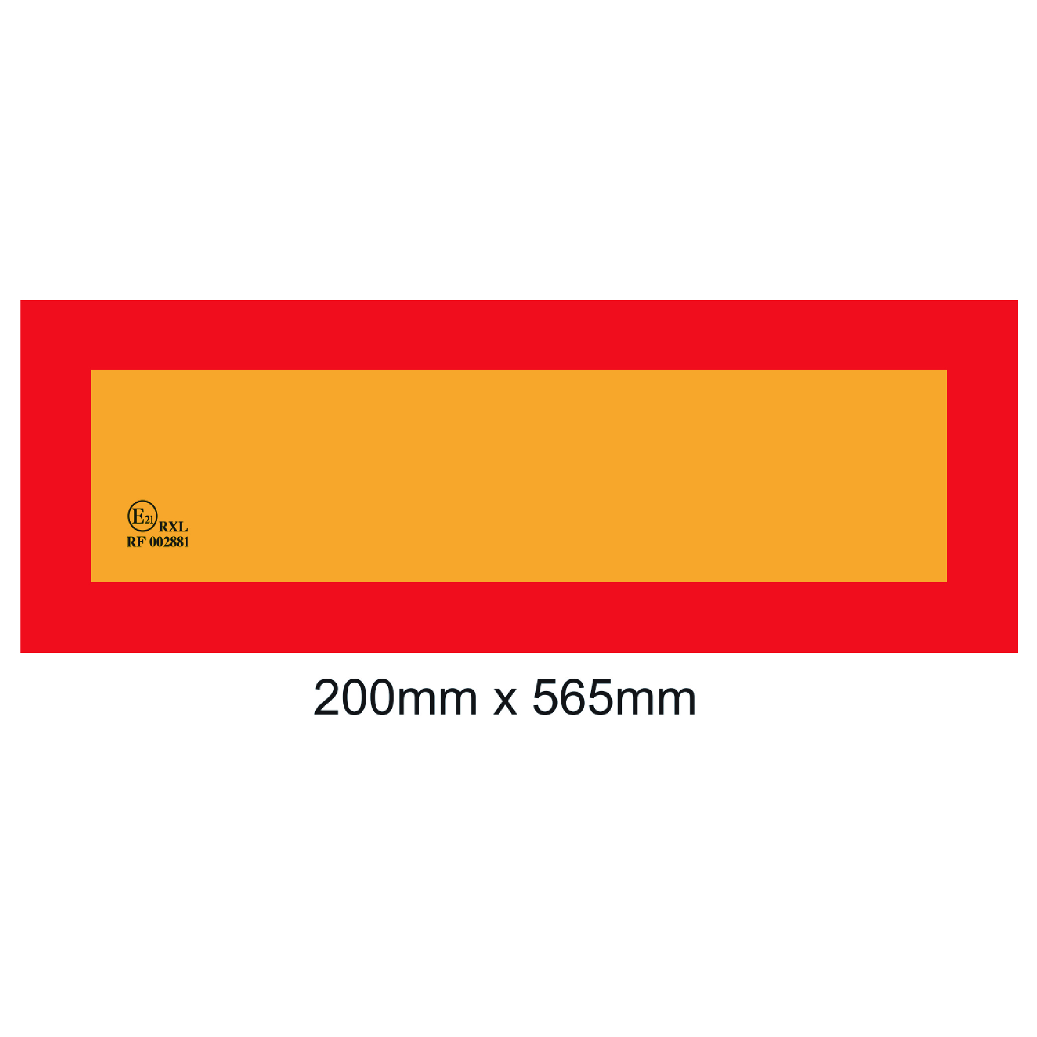 20x56.5cm Reflective Vehicles Rear Plate for Safety Sign
