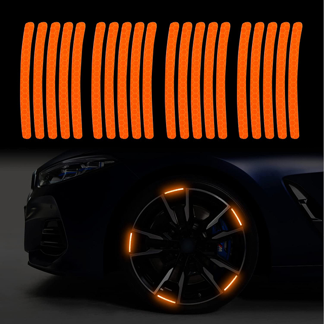  Strong Reflective Stripe Decal Decoration Car Wheel Rim Reflective Stickers