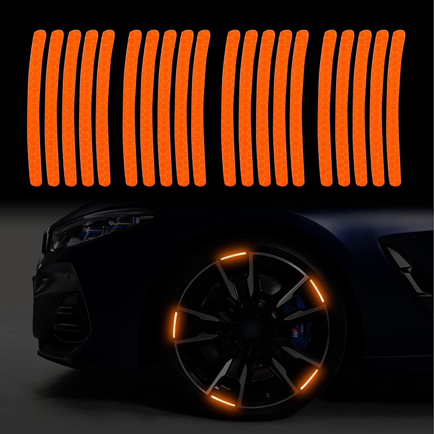  Strong Reflective Stripe Decal Decoration Car Wheel Rim Reflective Stickers