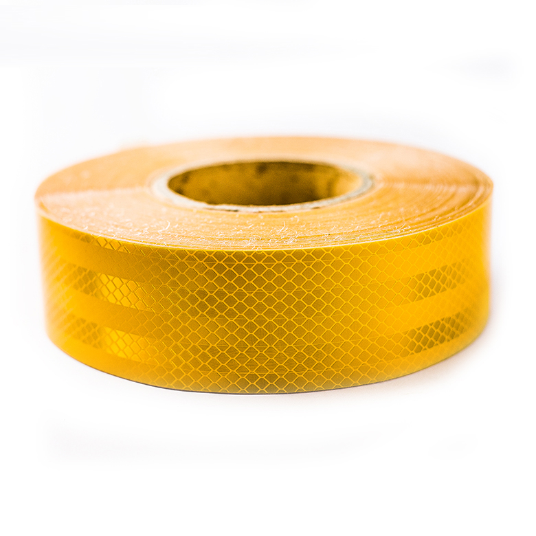 Golden Yellow Micro-Prismatic PET/PC/PMMA High Visibility Relfective Tape