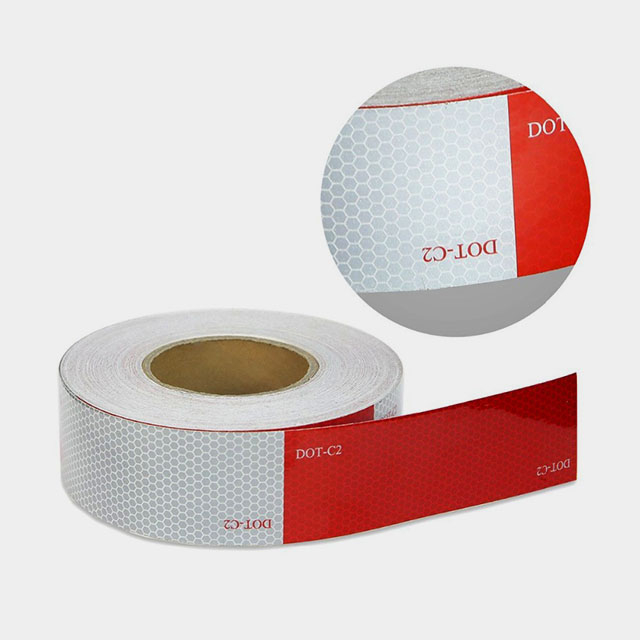 DOT/3C Red+white Reflective Honeycomb Tape for Vehicles