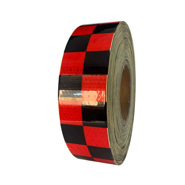 Red+Black PVC Honeycombe Lattice Retro-Reflective Tape