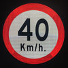 60cm "40KM/H" Reflective Aluminium Traffic Sign Plate