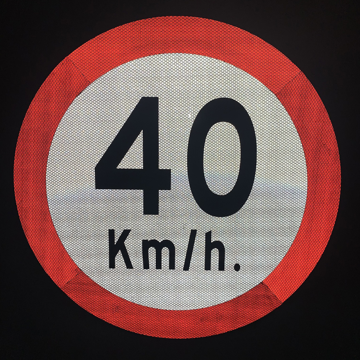 60cm "40KM/H" Reflective Aluminium Traffic Sign Plate