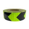 5cm*45mtrs Fluorescent Green Black Arrow PVC/PET Glitter Film Reflective Tape