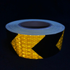 5cm*45m Black+Golden PVC Honeycomb Arrow Reflective Tape 