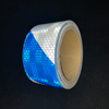 5cm*5m PET Prismatic Retro-reflective Conspicuity Marking Tape for Vehicle White+Blue