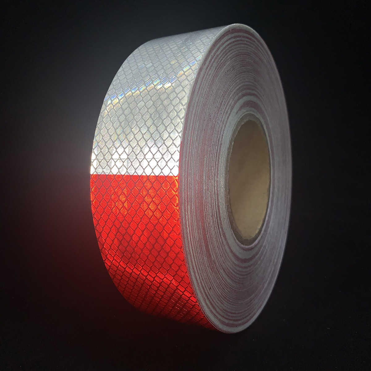 Red+White Microprism Reflective Tape for Vehicles Safety Sign