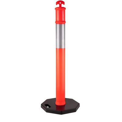 40" PE Traffic Delineator Posts with Reflective Band
