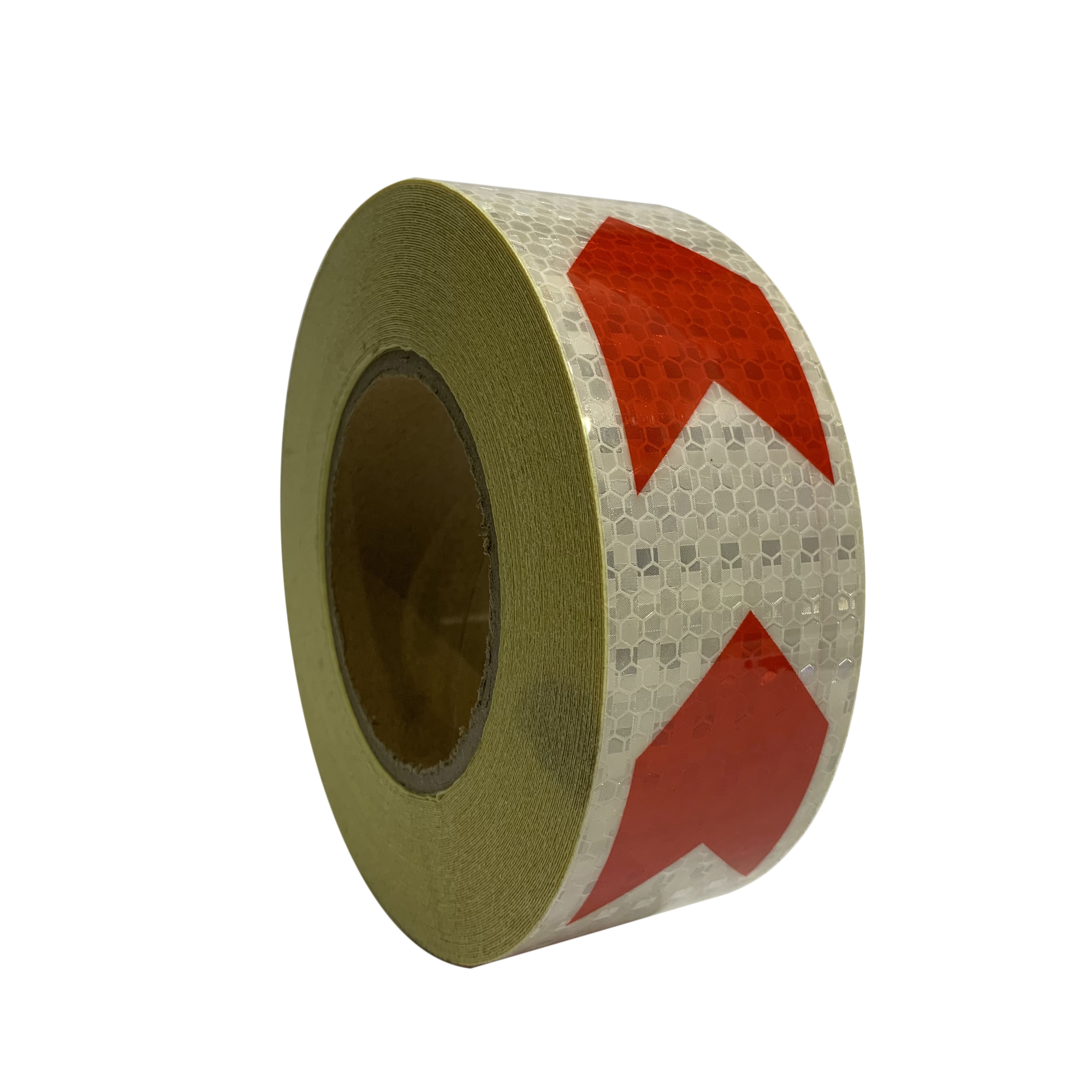 5cm*25m PVC Honeycomb Arrow Reflective Tape Red+White