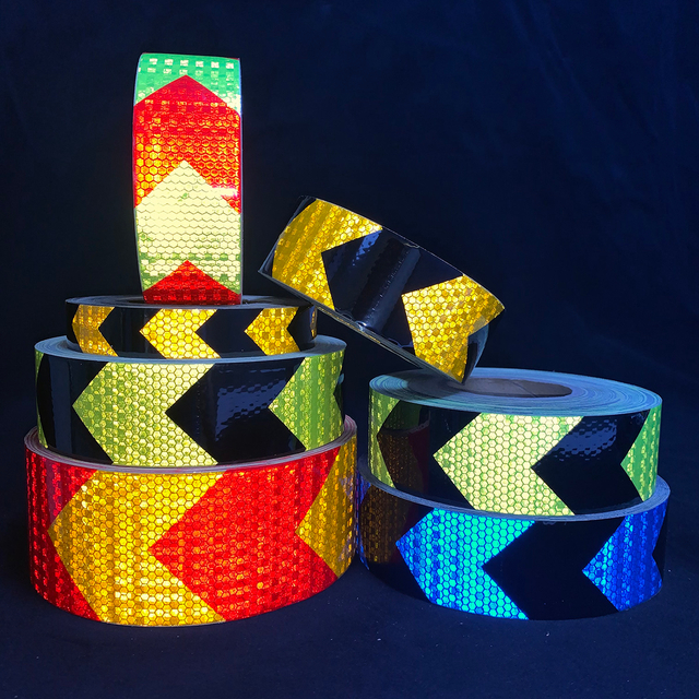 PVC Honeycomb Arrow Reflective Tape Full Sided Printing