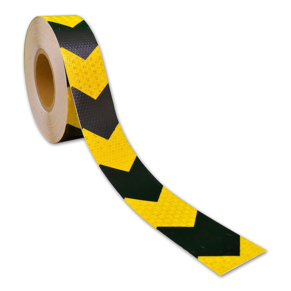 PVC honeycomb arrow reflective tape black+golden