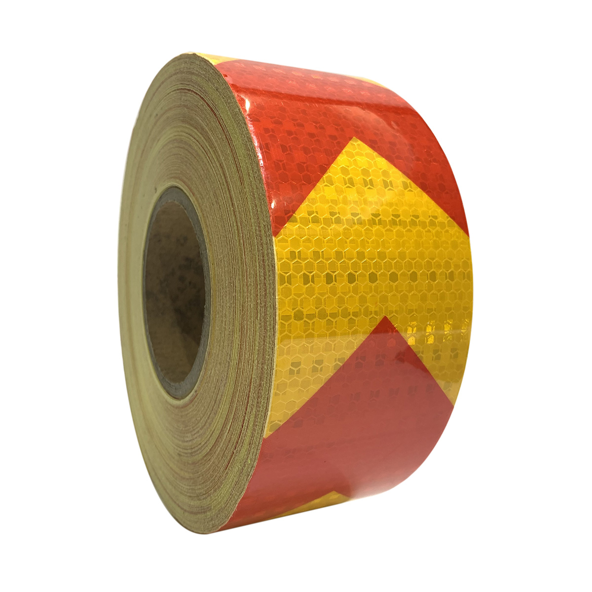 10cm*45m PVC Honeycomb Arrow Reflective Tape Red+Golden