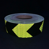 5cm*45mtrs Fluorescent Green Black Arrow PVC/PET Glitter Film Reflective Tape