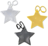 PVC Backpack Gear Pendant Safety Reflectors Reflective Star Shaped Keychain 