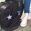 PVC Backpack Gear Pendant Safety Reflectors Reflective Star Shaped Keychain 