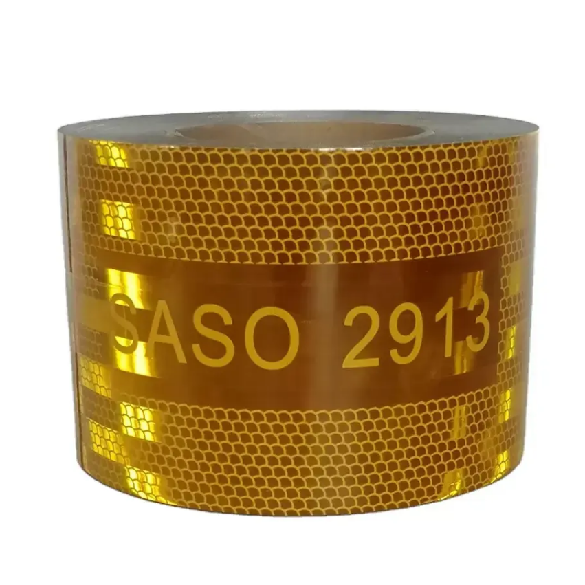 SASO 2913 ECE 104R Yellow Retro Reflective Sticker Tape For Truck