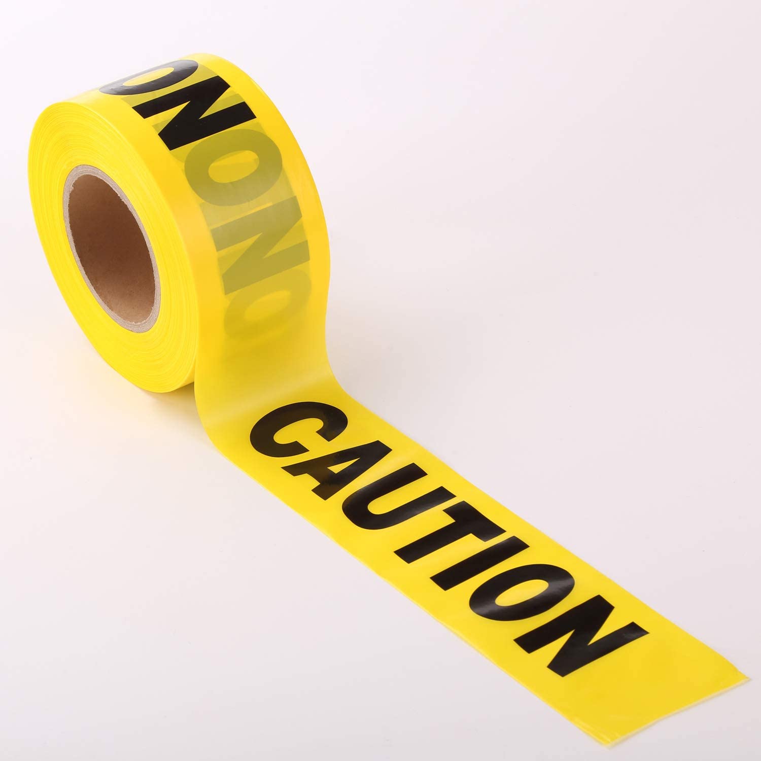 Yellow Balck Caution Tape PE Non-adheisve Warning Tapes 3inches X 1000 Feet