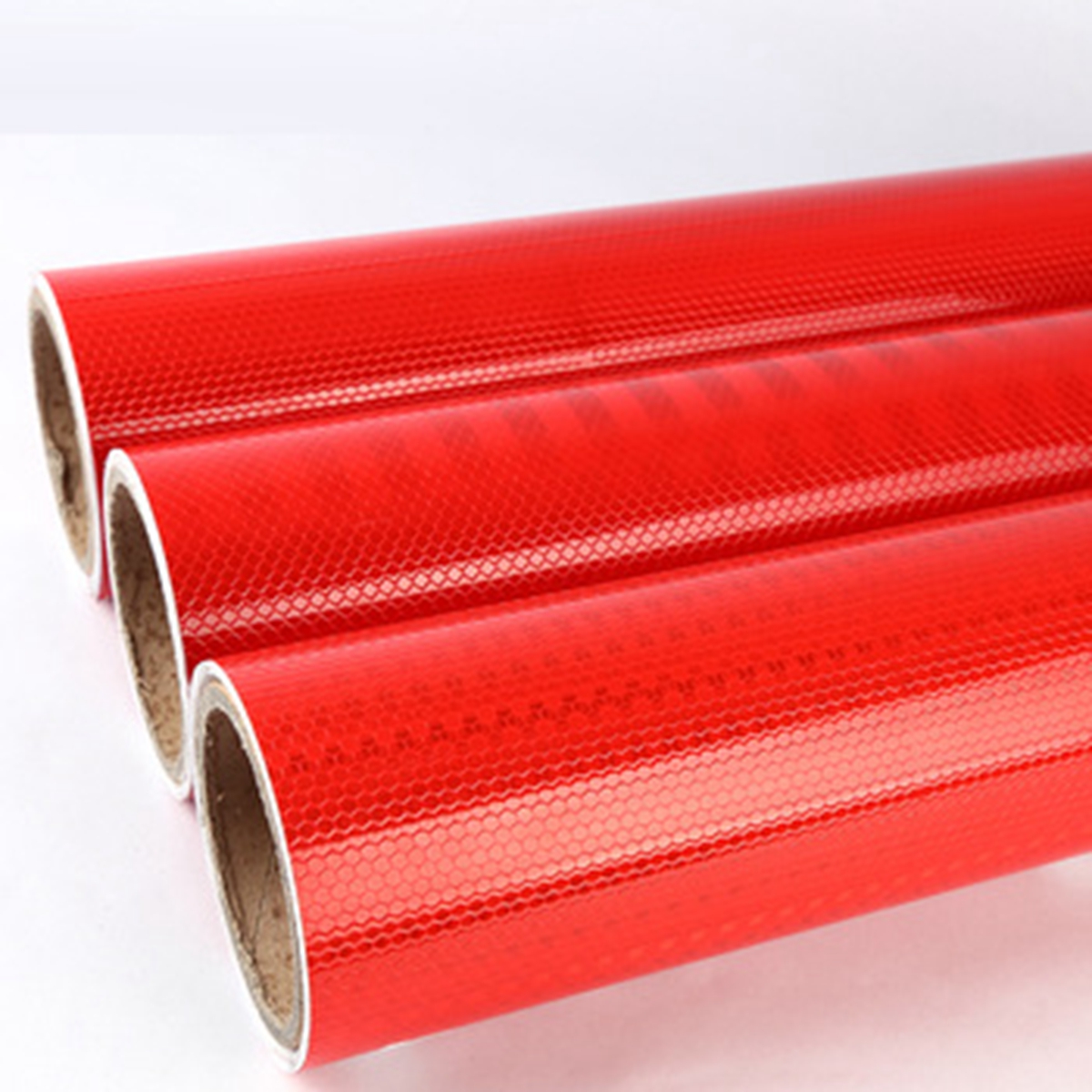 Red Color Honeycomb Texture PVC Film Reflective Sheeting Roll