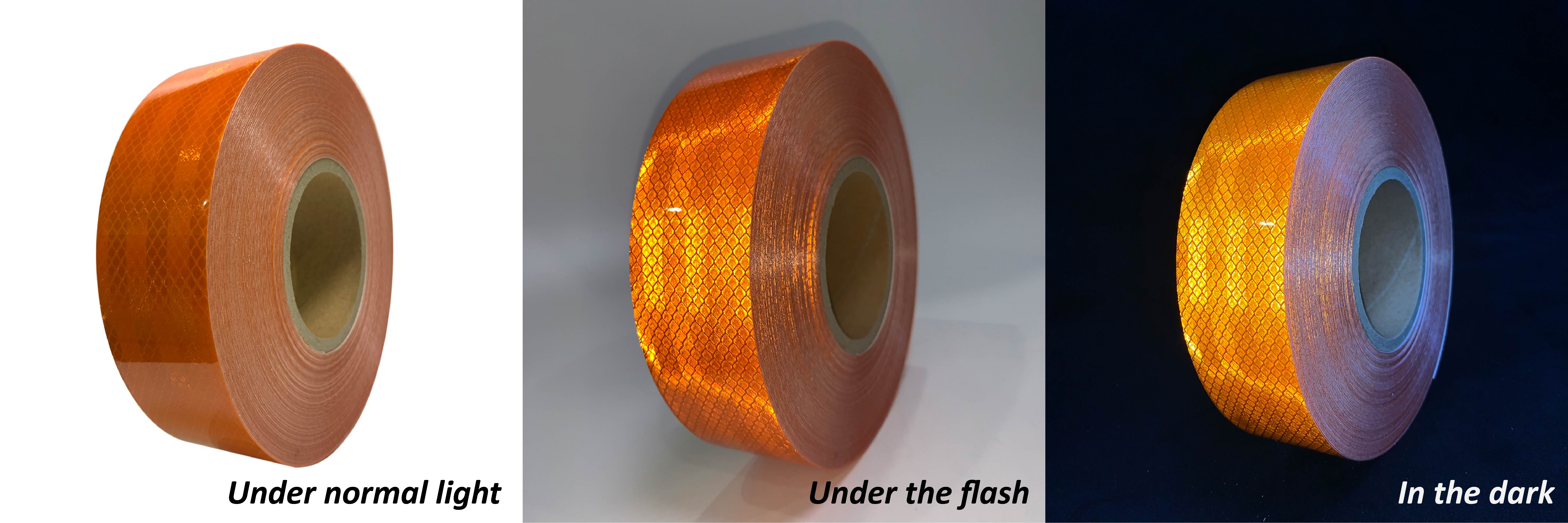 PET micro-prismatic reflective tape ORANGE