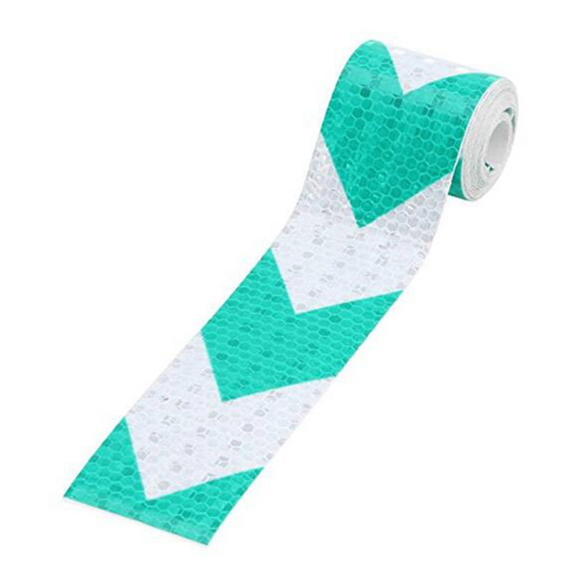 PVC honeycomb arrow reflective tape green+white