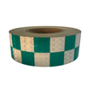 White+Green PVC Honeycombe Checkerboard Retro-Reflective Tape