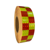 Red+Yellow PVC Honeycombe Checkerboard Retro Reflective Tape