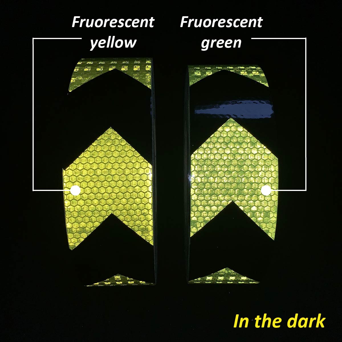 differences about effect of fluorescent yellow and green